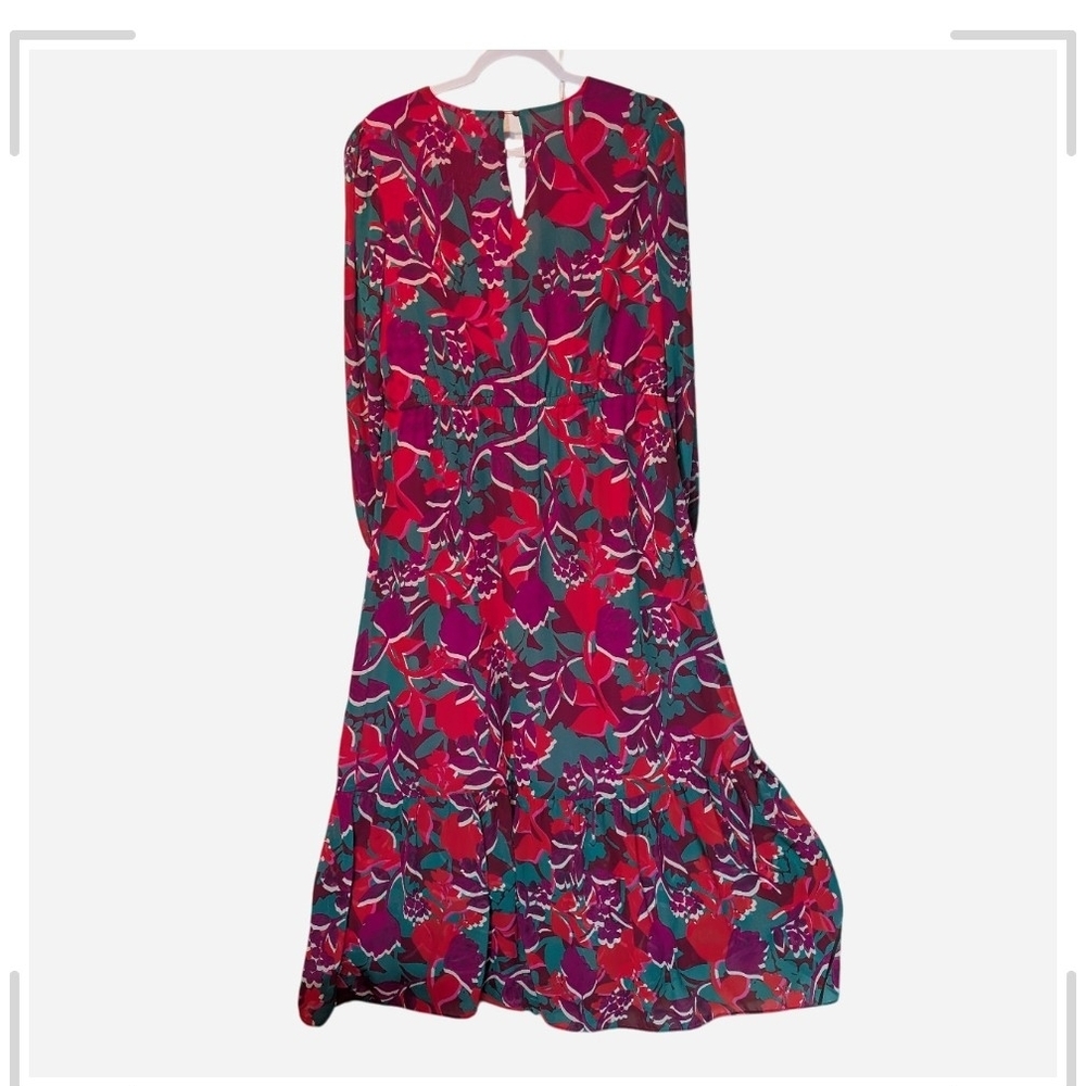Pre-owned Floral V-Neck Maxi Dress - Multicolor - Picture 3 of 12